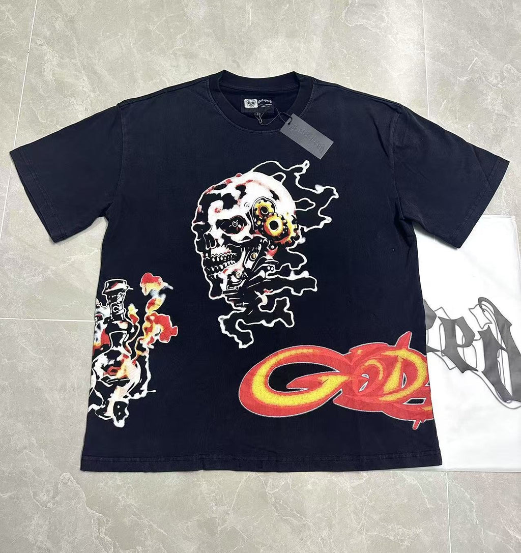 Godspeed Skull Graphic Short-Sleeve T-Shirt — front