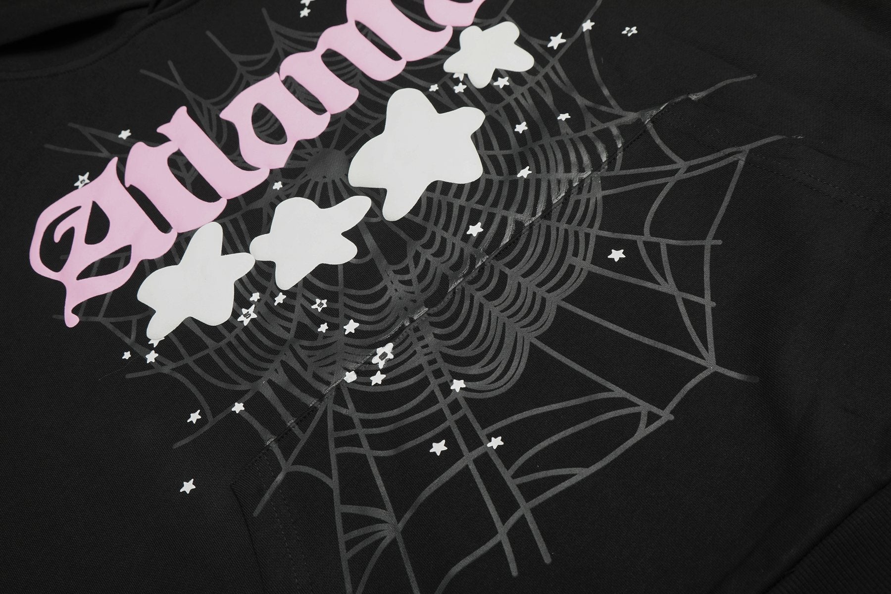 Sp5der Atlanta Spiderweb Graphic Hoodie — detail