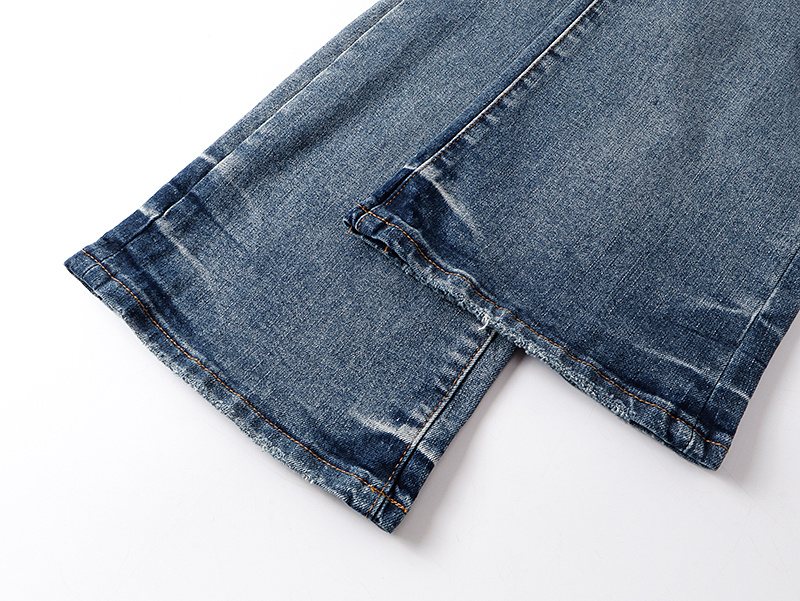 Purple Brand Blue Distressed Bootcut Jeans — detail