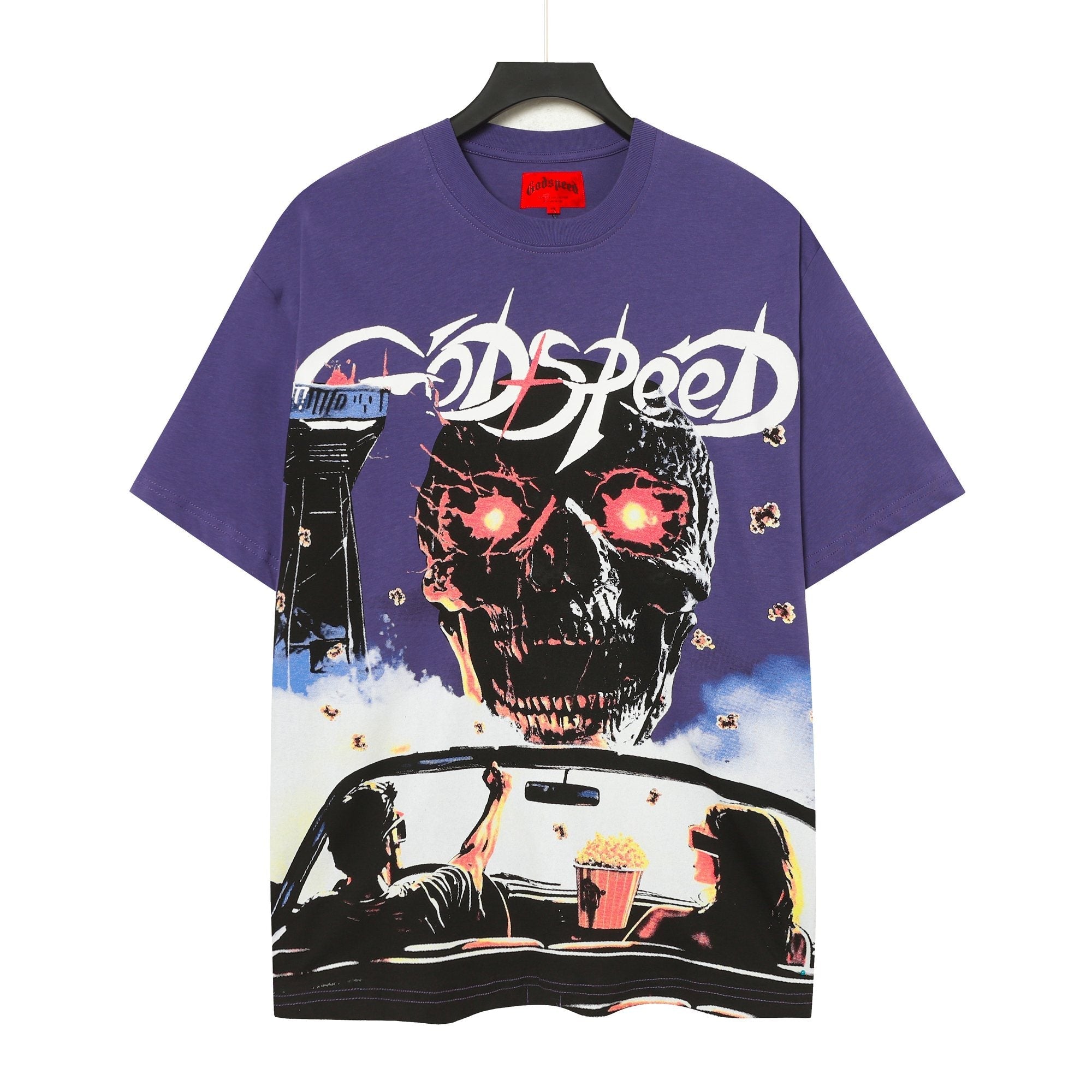 Godspeed Purple Washed Rock Graphic T-Shirt — hero