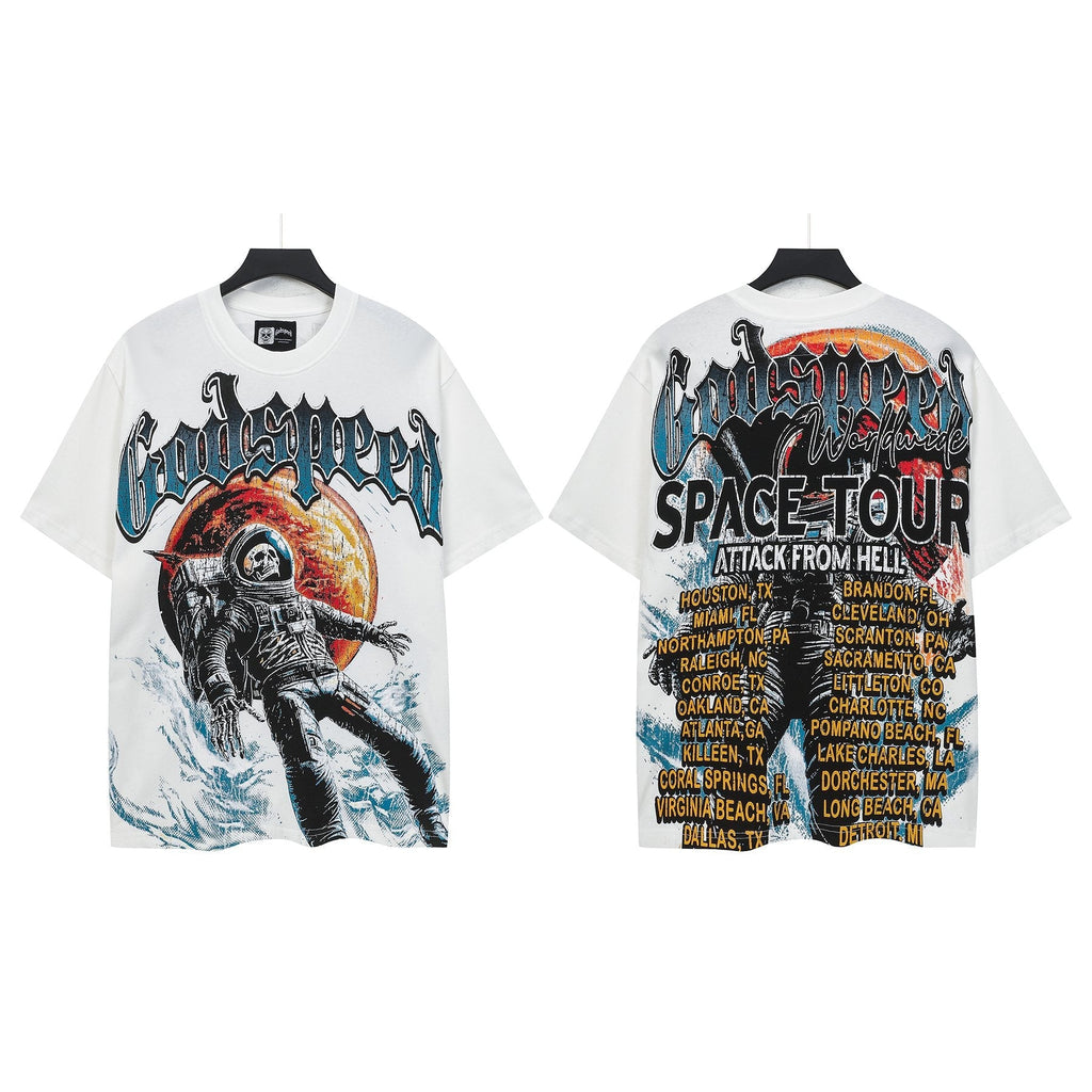 Godspeed Space Tour Astronaut Graphic T-Shirt — hero