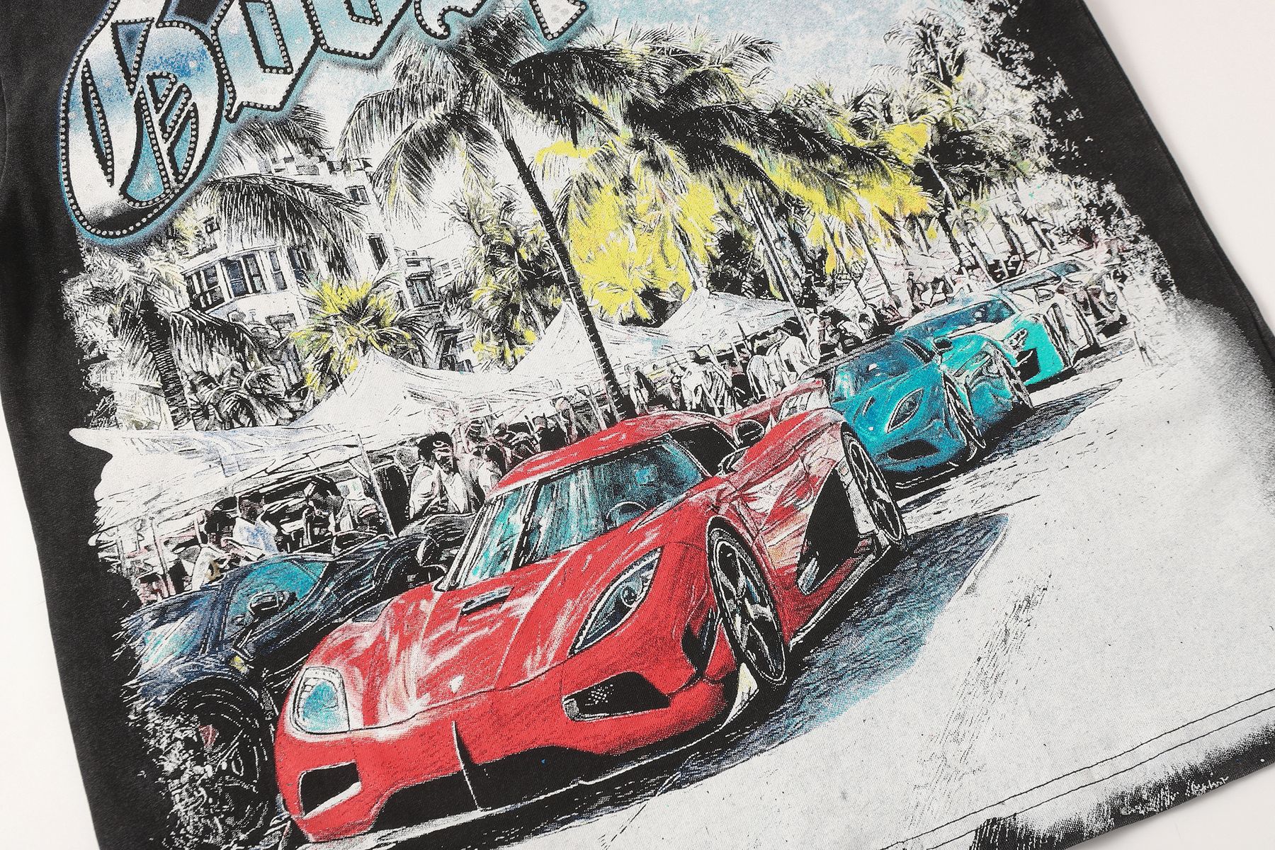 Godspeed Washed Black Rock Graphic T-Shirt — detail