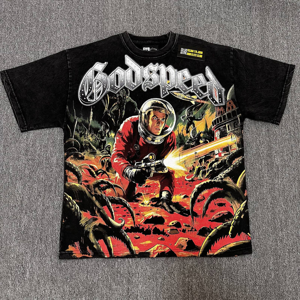 Godspeed Astronaut Monster Graphic T-Shirt — hero