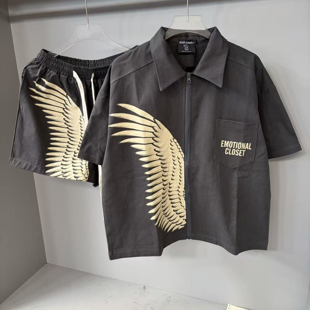 Emotional Closet Wing Graphic Short-Sleeve Set — front