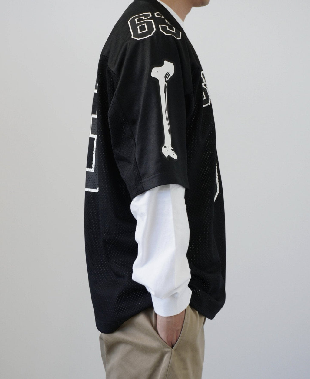 Supreme Bone Sleeve Number Football Jersey T-Shirt — side