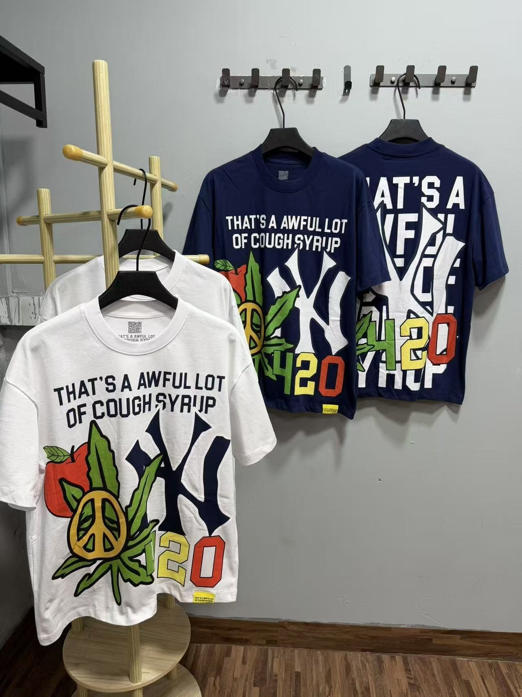THAT'S A AWFUL LOT OF COUGH SYRUP Front & Back Graphic T-Shirt — context