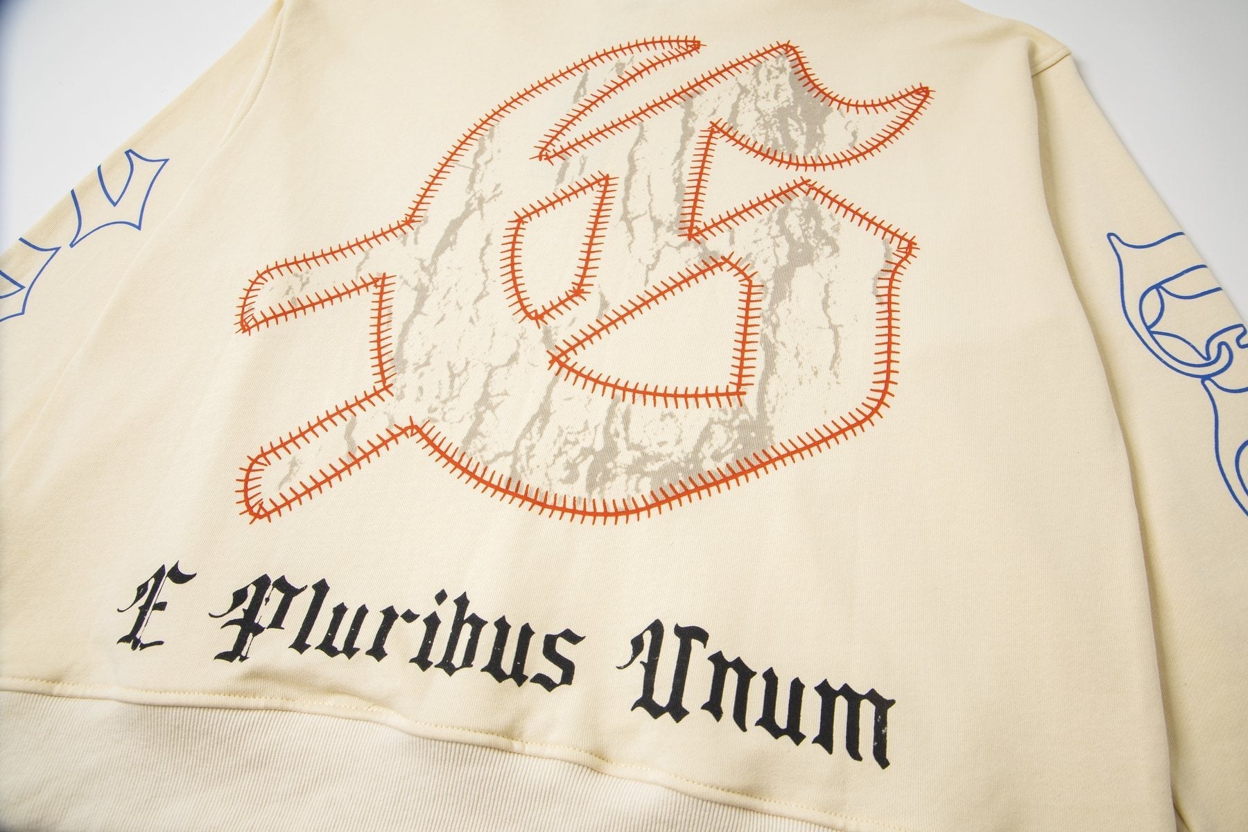 Godspeed E Pluribus Unum Graphic Hoodie - Cream — detail