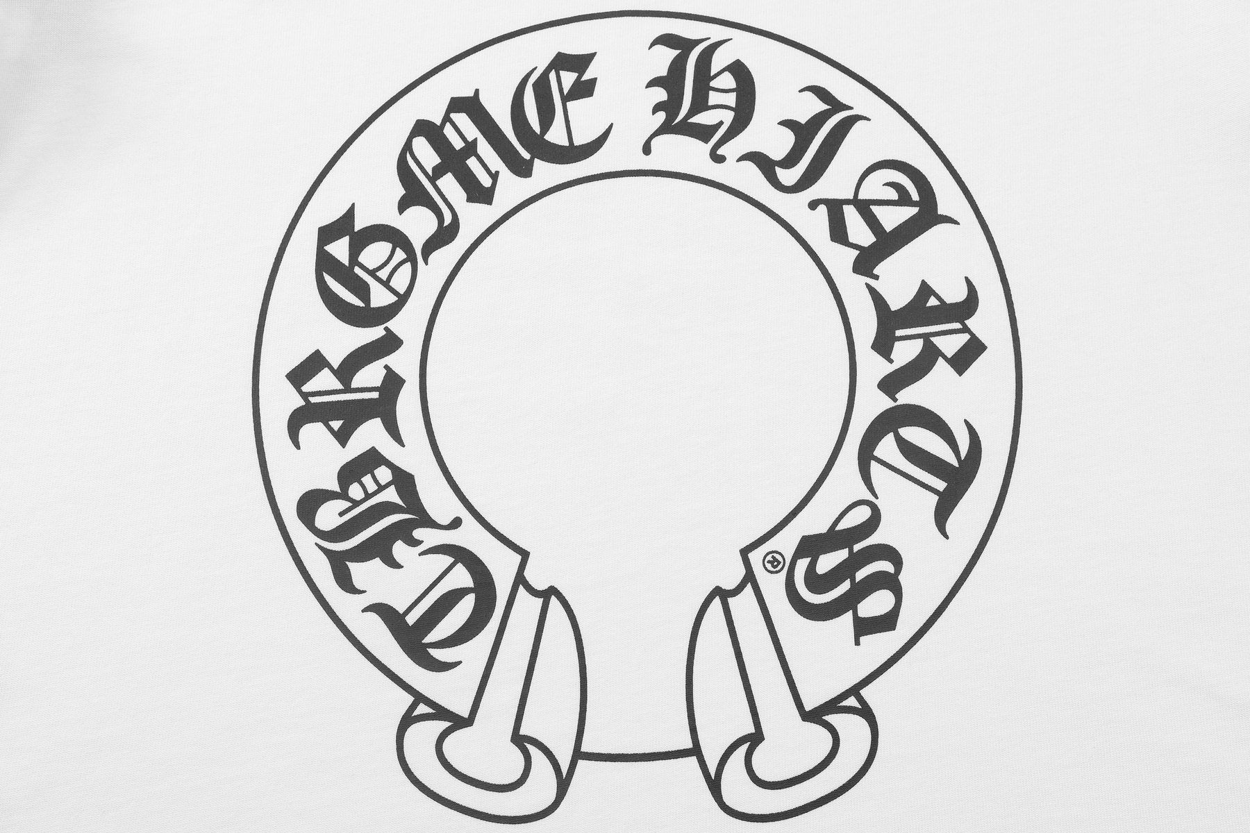 Chrome Hearts Sanskrit Script Raglan Long-Sleeve T-Shirt — detail