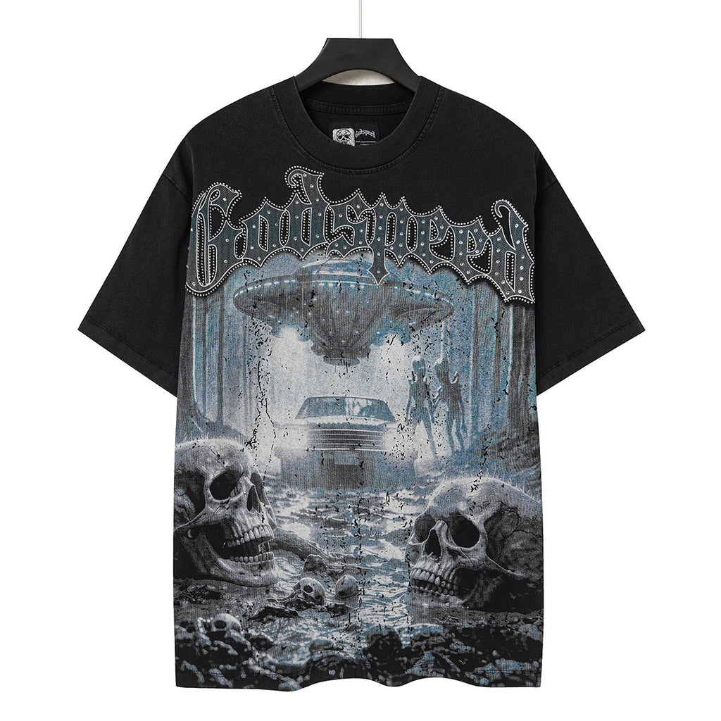 Godspeed Skull Graphic Short-Sleeve T-Shirt — hero